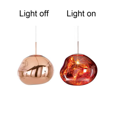 Modern Melt Polycarbonate Single Pendant Light, Adjustable Cable, Unique Globe Design