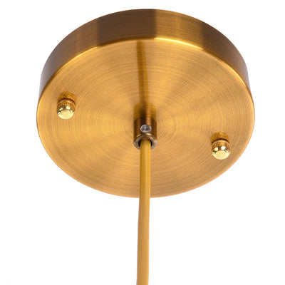 Elegant Mid-Century Modern Glass Pendant Light Fixture with Gold Finish Accent