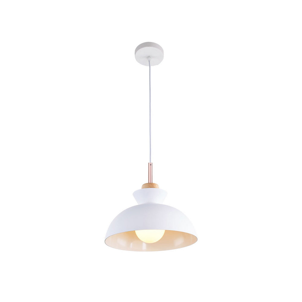 Modern Dome Metal Hanging Pendant Light with Adjustable Cord for Kitchen Dining