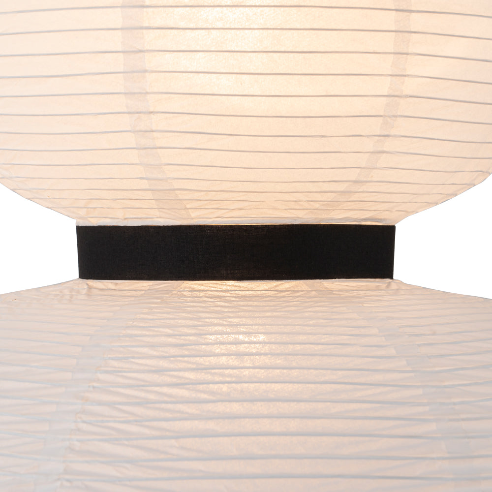 White Cotton Paper Lantern Pendant Light Shade Modern Minimalist Ethereal Design
