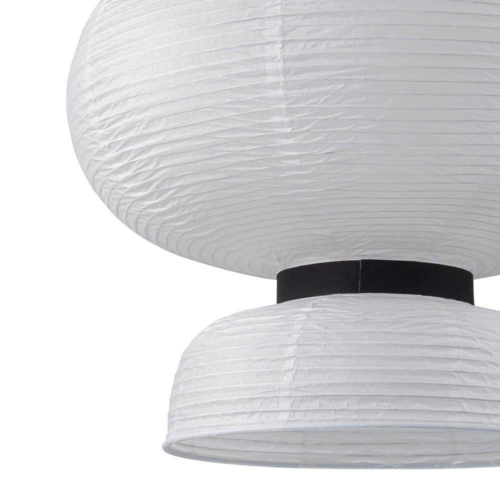 White Cotton Paper Lantern Pendant Light Shade Modern Minimalist Ethereal Design