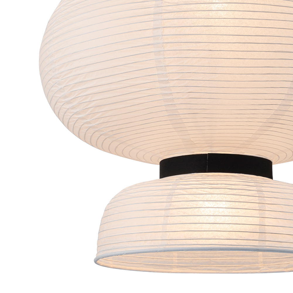 White Cotton Paper Lantern Pendant Light Shade Modern Minimalist Ethereal Design