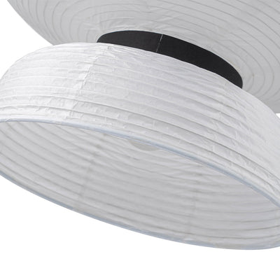 White Cotton Paper Lantern Pendant Light Shade Modern Minimalist Ethereal Design