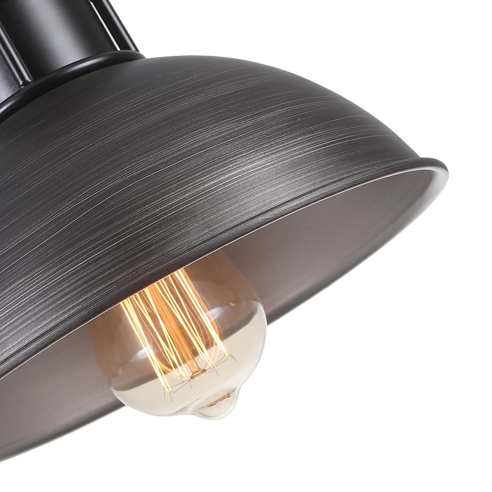 Modern Linear 3-Light Pendant Kitchen Island Lighting Fixture Black Metal Frame