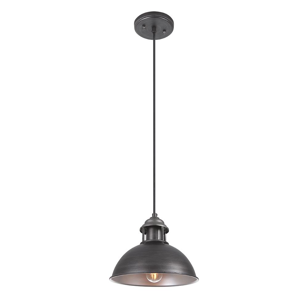 Industrial Black Bell Shade Single Pendant Light for Kitchen Island Dining Room