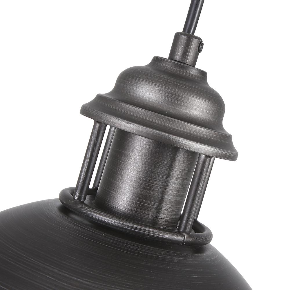 Industrial Black Bell Shade Single Pendant Light for Kitchen Island Dining Room