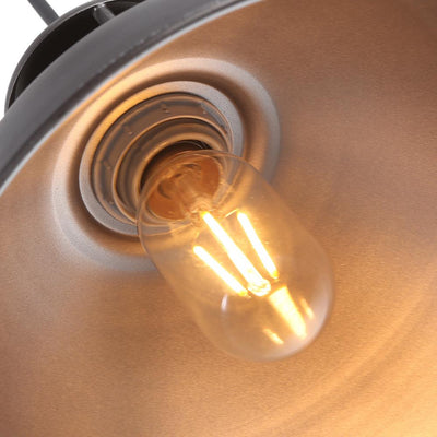 Industrial Black Bell Shade Single Pendant Light for Kitchen Island Dining Room