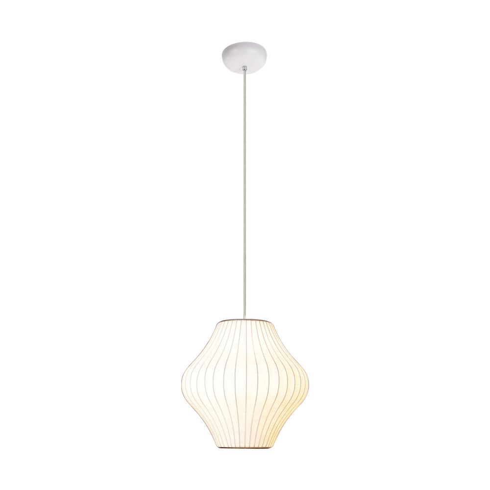 Elegant Modern White Silk Pendant Light Fixture for Contemporary Homes