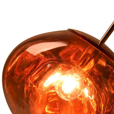 Modern Melt Polycarbonate Single Pendant Light, Adjustable Cable, Unique Globe Design