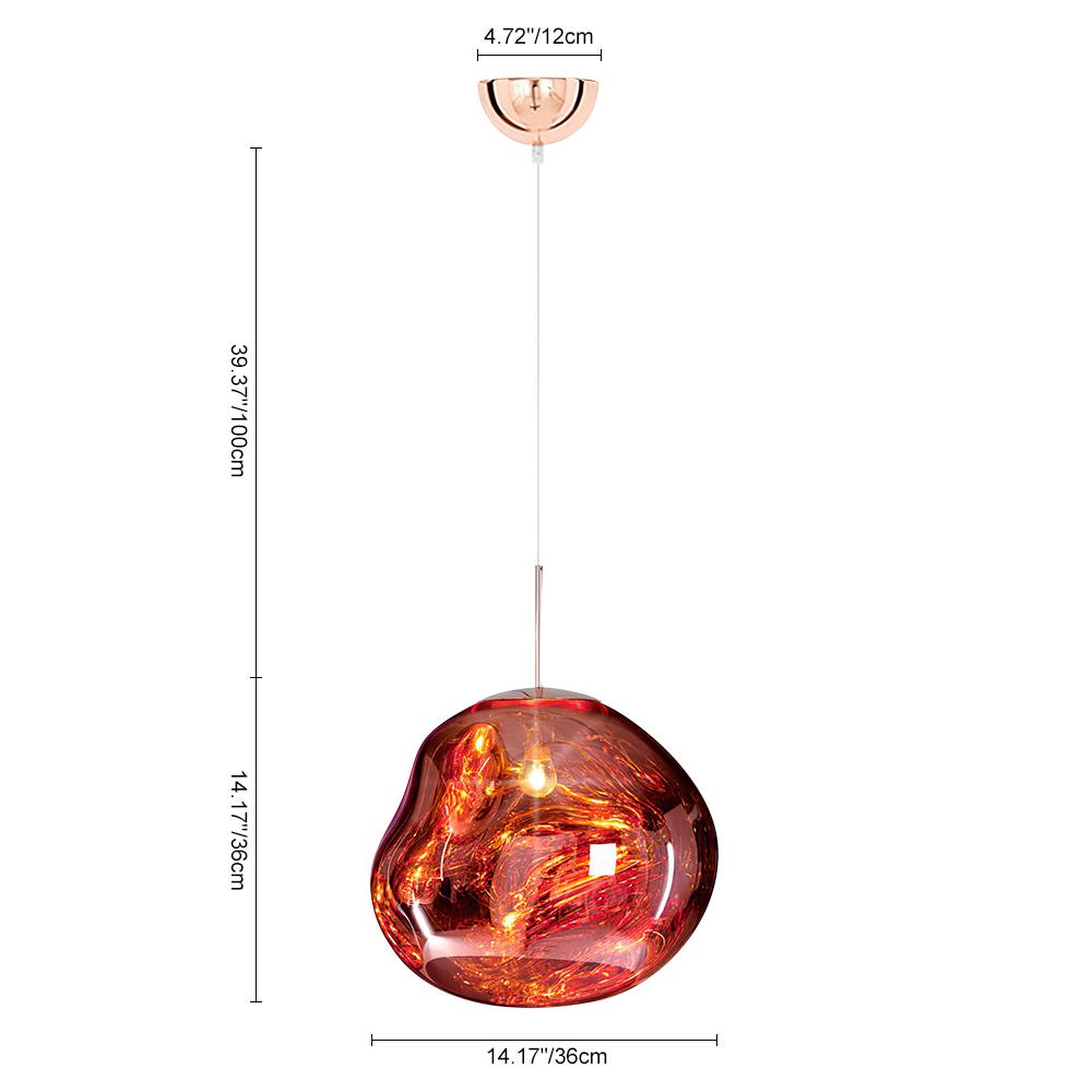 Modern Melt Polycarbonate Single Pendant Light, Adjustable Cable, Unique Globe Design