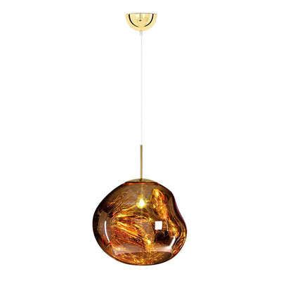 Modern Melt Polycarbonate Single Pendant Light, Adjustable Cable, Unique Globe Design