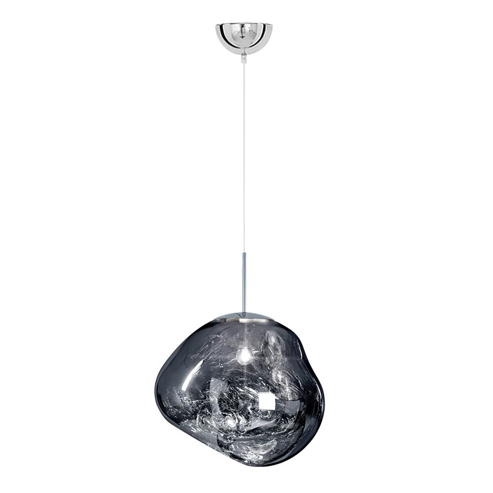 Modern Melt Polycarbonate Single Pendant Light, Adjustable Cable, Unique Globe Design