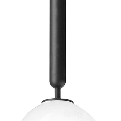 Sleek Contemporary Small Globe Pendant Light, Adjustable Cable, Metal Base, Dimmable G9