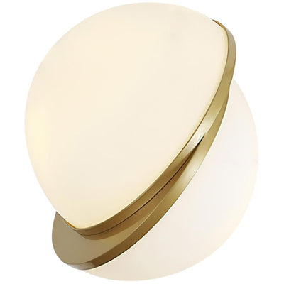 Modern Spliced Glass Sphere Pendant Light, Gold Finish, E26 Base