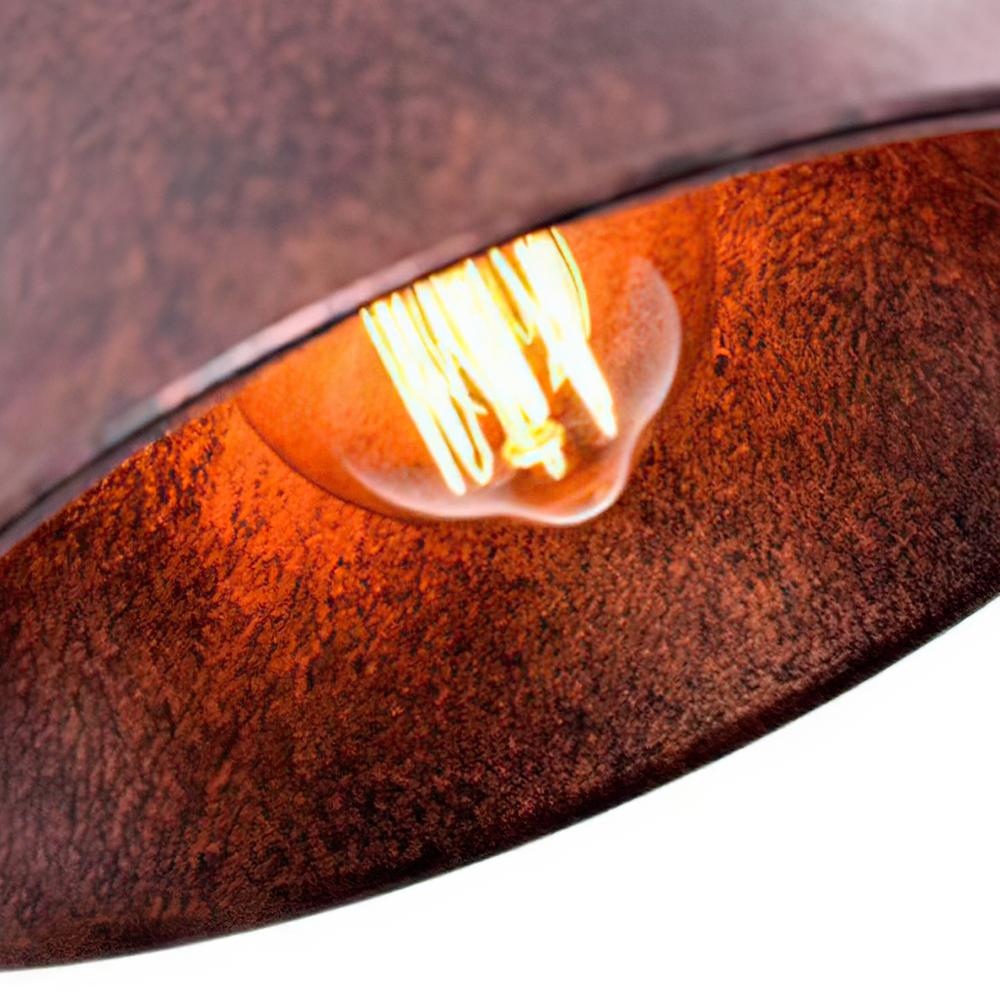 Farmhouse Retro Cone Pendant Light, Antique Copper Finish, Adjustable Metal Fixture