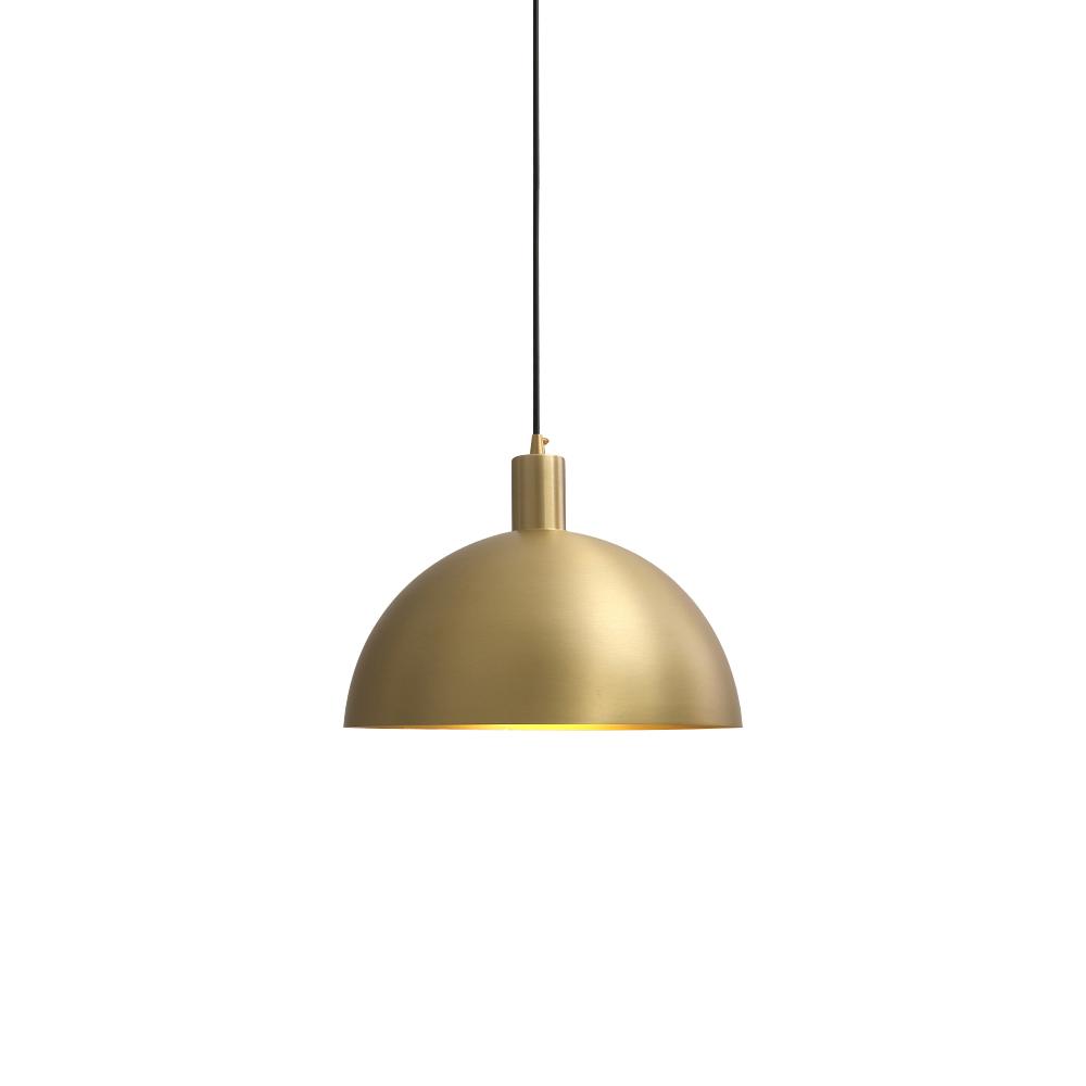 Mid-Century Modern Dome Brass Pendant Light for Kitchen Island Dining Area