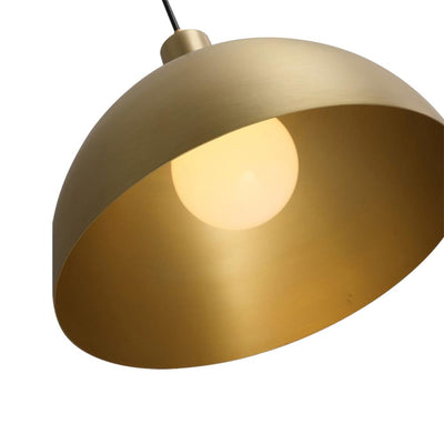 Mid-Century Modern Dome Brass Pendant Light for Kitchen Island Dining Area