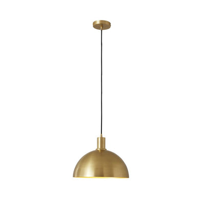 Mid-Century Modern Dome Brass Pendant Light for Kitchen Island Dining Area