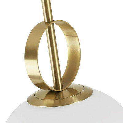 Modern Glass Globe Lifting Pendant Light Brass Finish Dimmable Adjustable Fixture