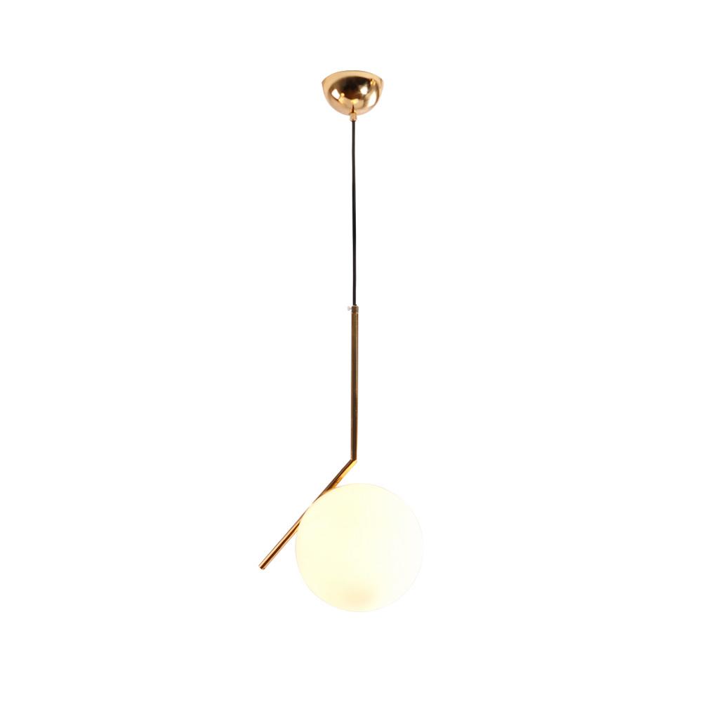 Modern Glass Globe Pendant Light: Adjustable, Dimmable, Gold & Nickel Finishes
