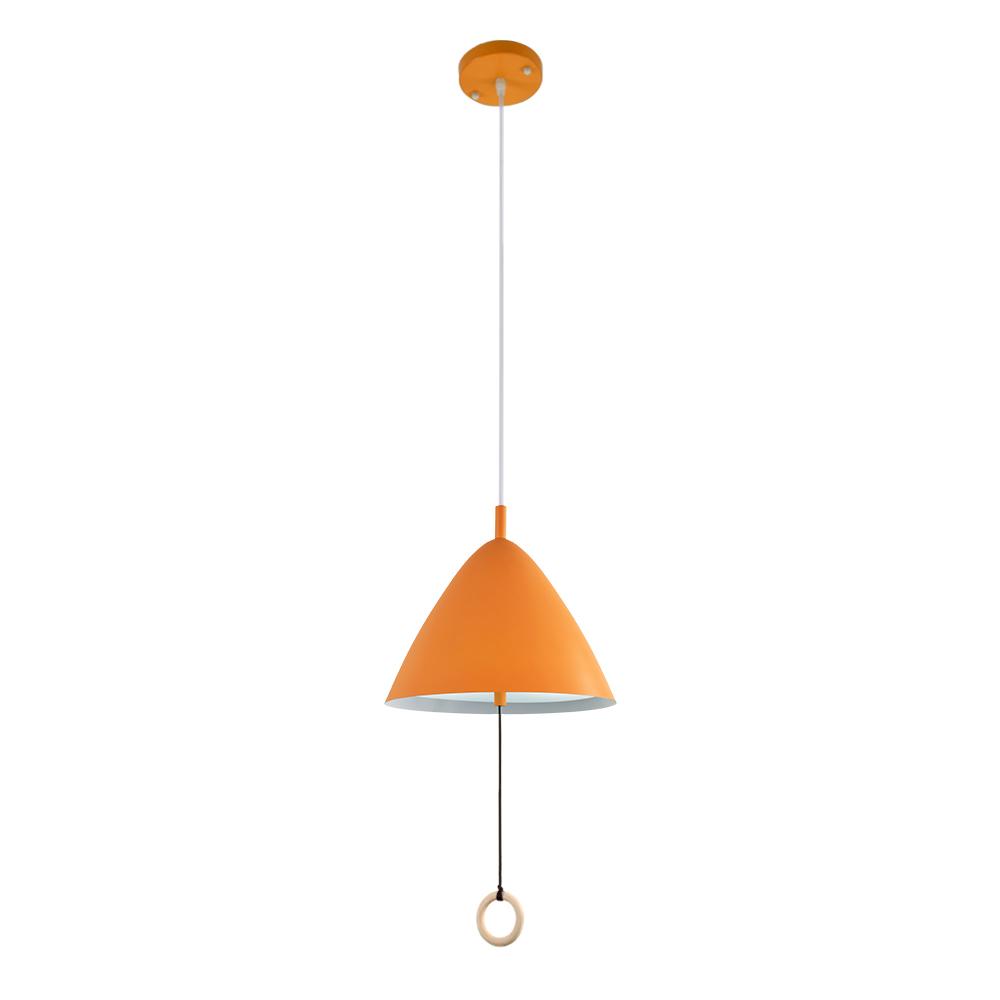 Modern Cone Shade Metal Hanging Pendant Light with Adjustable Pull String Switch
