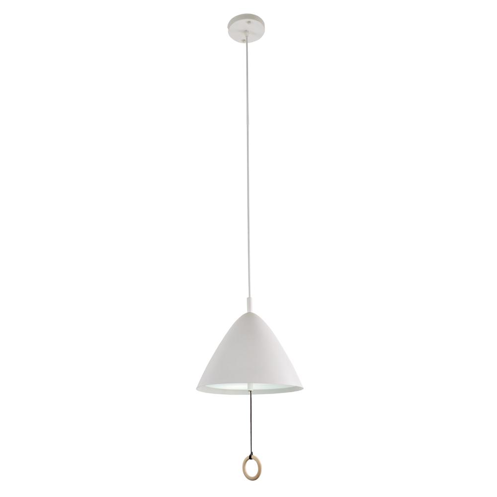 Modern Cone Shade Metal Hanging Pendant Light with Adjustable Pull String Switch
