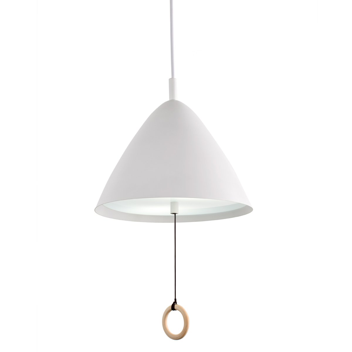 Modern Cone Shade Metal Hanging Pendant Light with Adjustable Pull String Switch