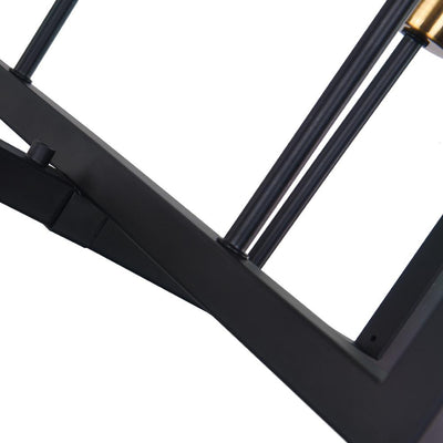 Modern Square Metal Linear Pendant Lighting Fixture, Black Finish, 4-Light E26