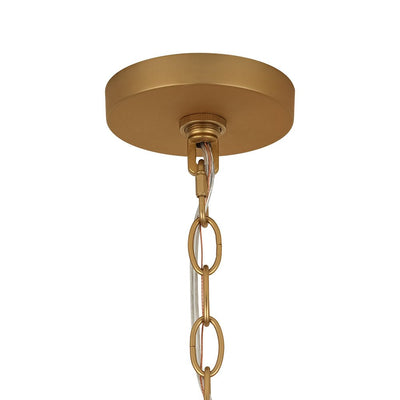 Modern Clear Leaves Glass Pendant Light, 1-Light Barrel Dimmable Brass Fixture