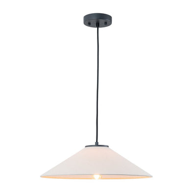 Elegant Modern Linen Shade Single Pendant Light, Dimmable, Height Adjustable Design