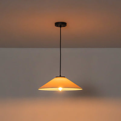 Elegant Modern Linen Shade Single Pendant Light, Dimmable, Height Adjustable Design