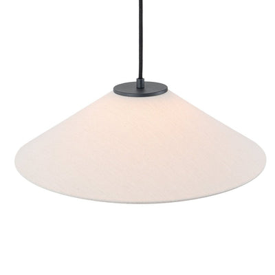 Elegant Modern Linen Shade Single Pendant Light, Dimmable, Height Adjustable Design