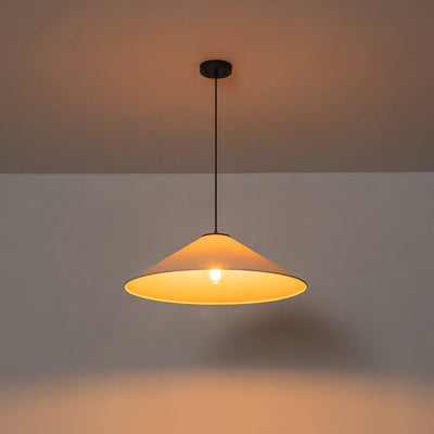 Elegant Modern Linen Shade Single Pendant Light, Dimmable, Height Adjustable Design