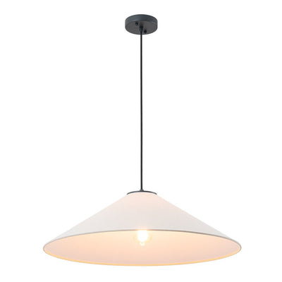 Elegant Modern Linen Shade Single Pendant Light, Dimmable, Height Adjustable Design