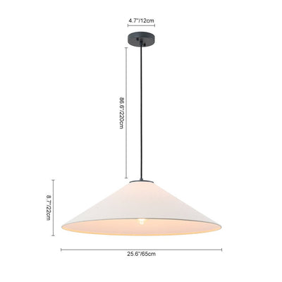 Elegant Modern Linen Shade Single Pendant Light, Dimmable, Height Adjustable Design