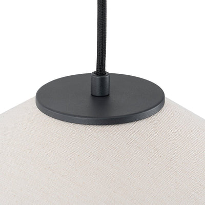 Elegant Modern Linen Shade Single Pendant Light, Dimmable, Height Adjustable Design