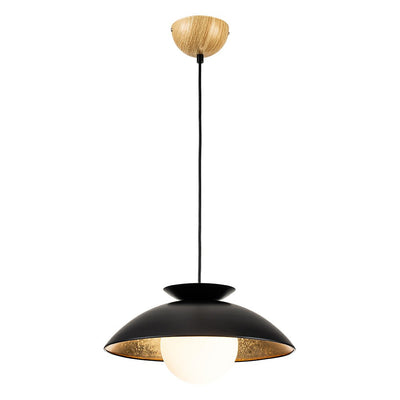 Elegant Nordic Gold Leaf Dome Pendant Light, Adjustable, Sloped Ceiling Compatible