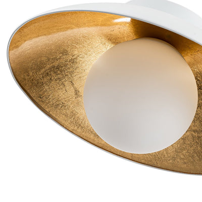 Elegant Nordic Gold Leaf Dome Pendant Light, Adjustable, Sloped Ceiling Compatible