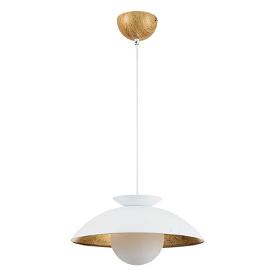 Elegant Nordic Gold Leaf Dome Pendant Light, Adjustable, Sloped Ceiling Compatible