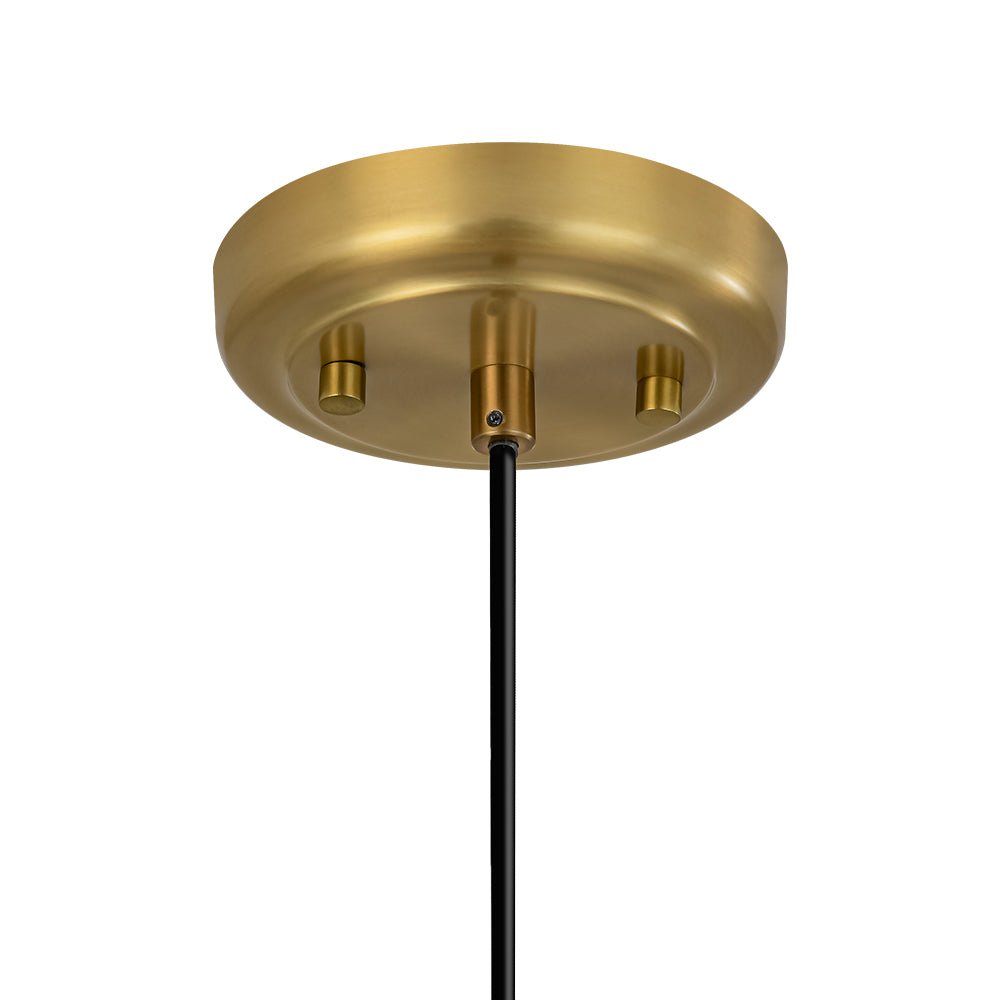 Oversized Antiqued Brass Single Dome Pendant Light, Adjustable, Dimmable, Industrial Modern