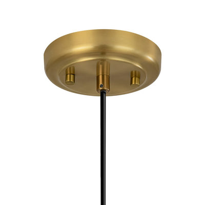 Oversized Antiqued Brass Single Dome Pendant Light Fixture for Modern Homes