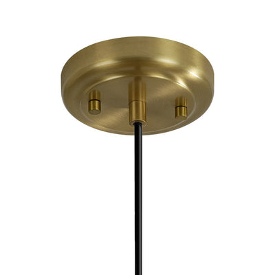 Oversized Antiqued Brass Single Dome Pendant Light Fixture for Modern Homes