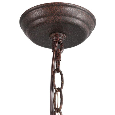 Rustic Black Drum Pendant Chandelier, 3-Light Farmhouse Industrial Ceiling Fixture