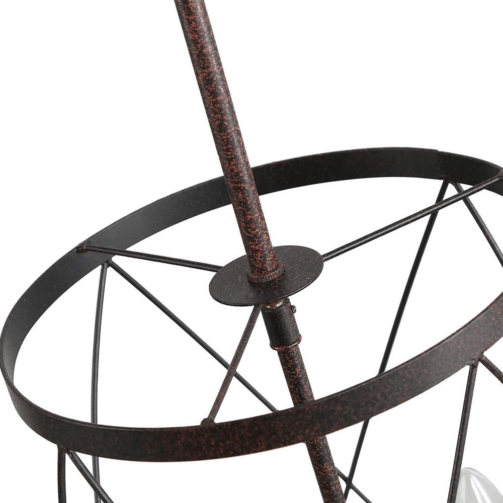 Rustic Black Drum Pendant Chandelier, 3-Light Farmhouse Industrial Ceiling Fixture