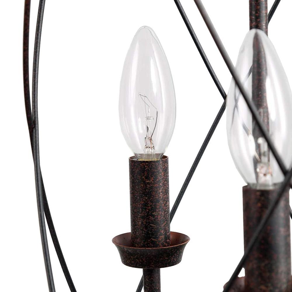 Rustic Black Drum Pendant Chandelier, 3-Light Farmhouse Industrial Ceiling Fixture