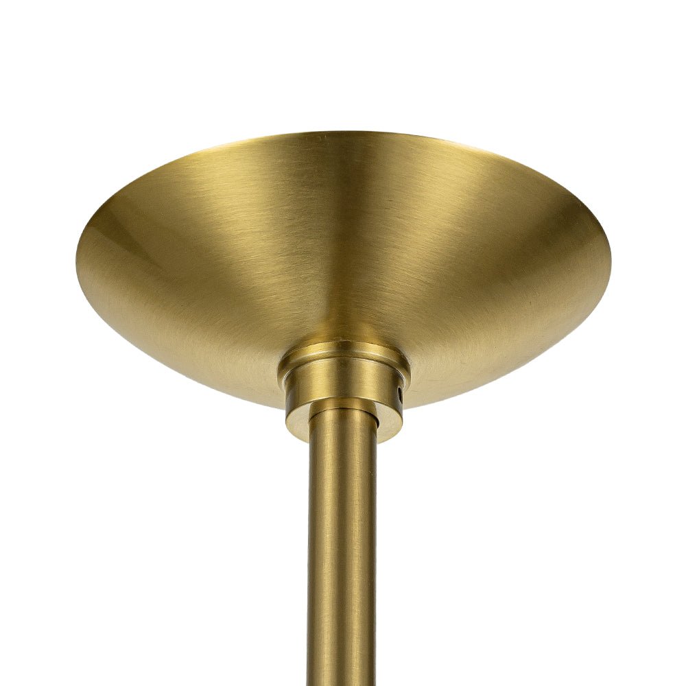 Elegant 3-Light Modern Brass Kitchen Island Pendant Dimmable Clear Glass Pot Shades