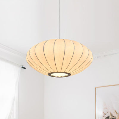 Elegant Modern White Silk Pendant Light Fixture for Contemporary Homes
