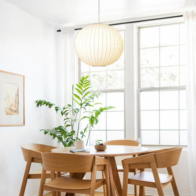 Elegant Modern White Silk Pendant Light Fixture for Contemporary Homes