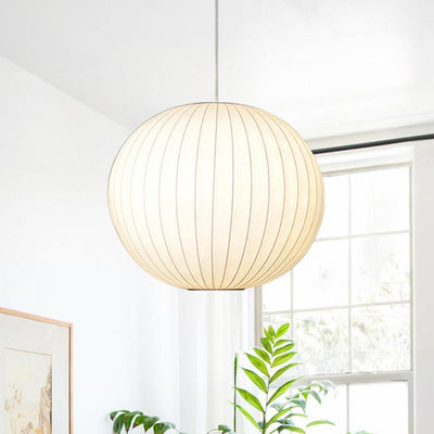 Elegant Modern White Silk Pendant Light Fixture for Contemporary Homes