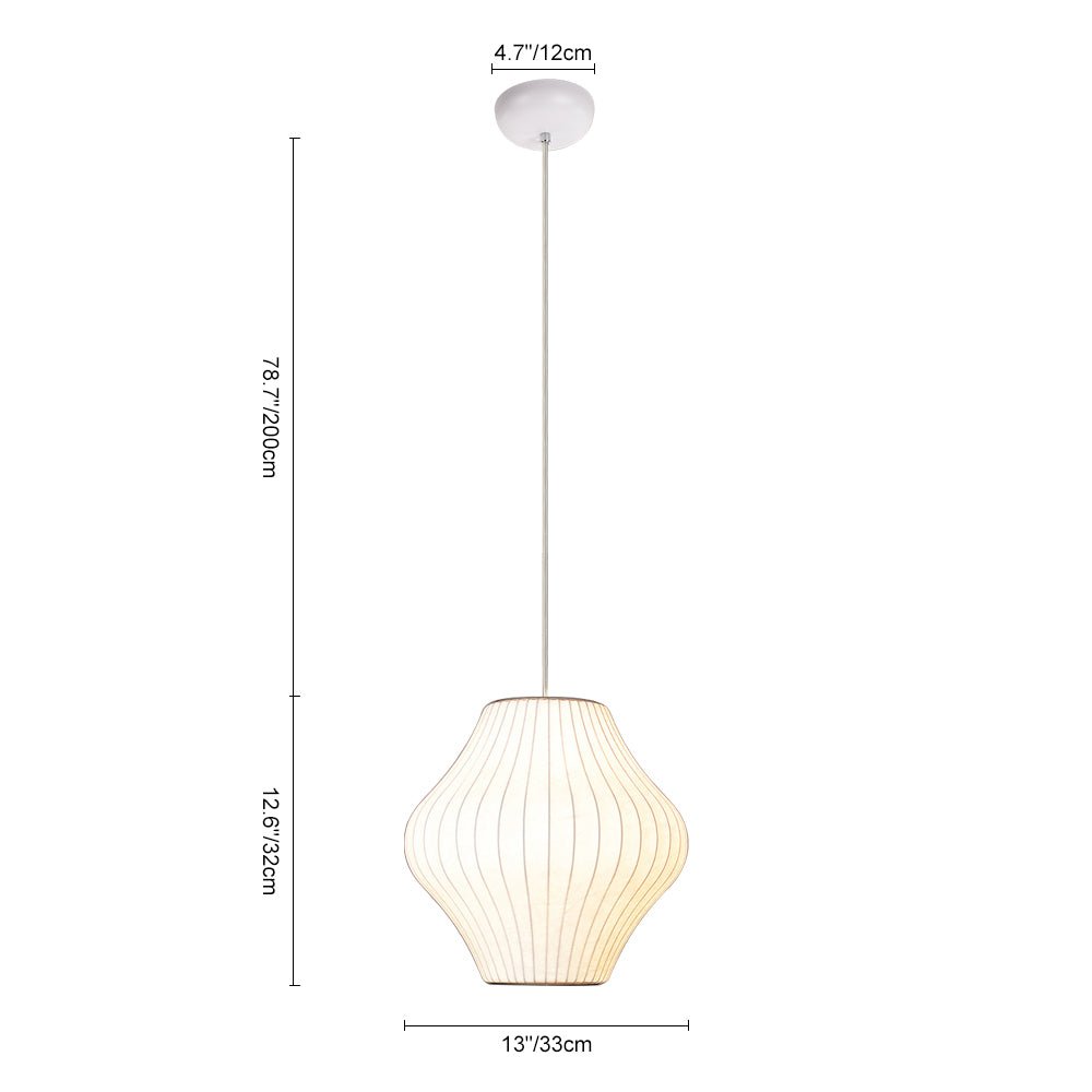 Elegant Modern White Silk Pendant Light Fixture for Contemporary Homes
